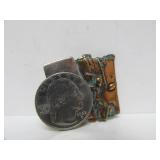 Brutalist Vintage Sterling Silver, Copper & Bronze Brooch by Duke Klassen