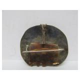 Sculptural Modernist Sterling Silver & Copper Brooch
