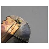 Sculptural Modernist Sterling Silver & Copper Brooch