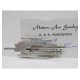 Vintage Sculptural Modernist Sterling Silver Brooch by Aaron Rubenstein