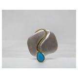 Excellent Signed Vintage West German Modernist Sterling Silver Brooch Pendant