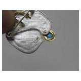 Excellent Signed Vintage West German Modernist Sterling Silver Brooch Pendant