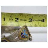 Outstanding Sterling Silver Enameled Necklace & Bracelet Set