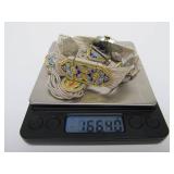 Outstanding Sterling Silver Enameled Necklace & Bracelet Set