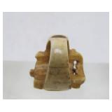 Antique Carved Bone Tibetan Mahakala Mask Ring