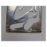 Sterling Silver Picasso Style Cutout Figural Brooch