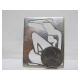 Sterling Silver Picasso Style Cutout Figural Brooch