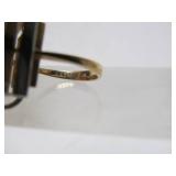 Lovely Designer 14K Gold Ring w/Blue Sapphires & Diamonds