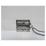 Exceptional Sterling Silver & Gold Pendant Necklace w/Gemstones