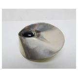 Large Vintage Taxco Sculptural Sterling Silver Brooch w/Onyx