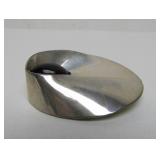 Large Vintage Taxco Sculptural Sterling Silver Brooch w/Onyx