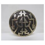 Vintage Ecuadorian Silver Brooch Pendant