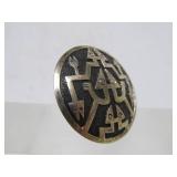 Vintage Ecuadorian Silver Brooch Pendant