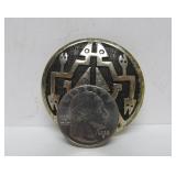 Vintage Ecuadorian Silver Brooch Pendant