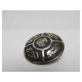Vintage Ecuadorian Silver Brooch Pendant