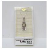 Mid Century Danish Modern Sterling Silver Pendant Necklace by Kalevi Sara