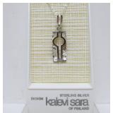 Mid Century Danish Modern Sterling Silver Pendant Necklace by Kalevi Sara