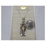 Mid Century Danish Modern Sterling Silver Pendant Necklace by Kalevi Sara