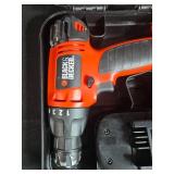 Black & Decker 18V Cordless Drill with Stud Sensor and Carrying Case