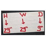 Wooden Two-Shelf Bookcase 29x29x9 Inches