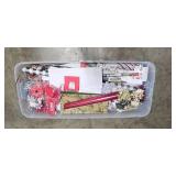 Large Holiday Gift Wrapping Lot with Paper Rolls, Bags, Bows, and Tags