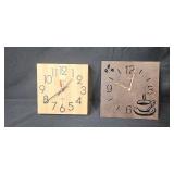 Home Decor Lot with 2 Wall Clocks, Ceramic Canisters, Candles, and Vase