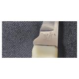 Vintage Flatware and Knife Set with Wooden Organizer, Silverplate Creamer and Wicker Basket