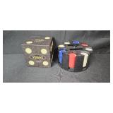 Game Night Bundle: Gallery 550 Piece Puzzle, Real Dumb Laws Game, and Vegas Dice Set with Poker Chips