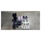 Collection of Pairs of Shoes Including Boots, Sneakers, and Slip-Ons - mostly SZ 7