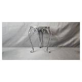 Home Decor Group with Plant Stand, Small Table Lamp, and Artificial Plants