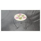 Home Decor Group with Plant Stand, Small Table Lamp, and Artificial Plants