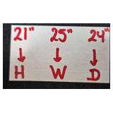 Ornate Glass-Top Wood Accent Table, 25" Wide