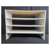 Three-Shelf White Bookcase 31in W x 22in H x 12in D