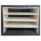 Three-Shelf White Bookcase 31in W x 22in H x 12in D