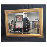 Large Ornate Gold Framed Wall Mirror 30x42 Inches