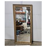 Large Ornate Gold Framed Wall Mirror 63x30 Inches