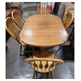 Oak Dining Table with 5 Chairs