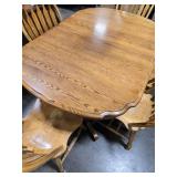 Oak Dining Table with 5 Chairs