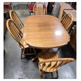 Oak Dining Table with 5 Chairs