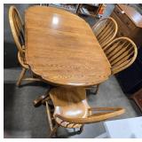 Oak Dining Table with 5 Chairs