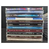 Woven Storage Bench with 2 Baskets and Music CDs