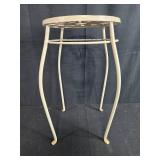 Metal Plant Stand with Decorative Floral Top
