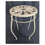 Metal Plant Stand with Decorative Floral Top