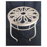 Metal Plant Stand with Decorative Floral Top