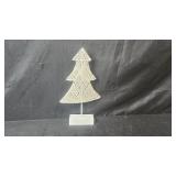 Fall Floral Wreath with Pinecones and Decorative String Art Christmas Tree