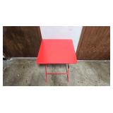Set of 3 Red Folding Tables 28x24x24 Inches