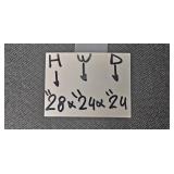 Set of 3 Red Folding Tables 28x24x24 Inches