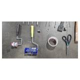 Assorted Hand Tool and Paint Tool Lot with Bucket