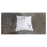 Assorted Sonoma Pillow and 3 Linens Including Yellow Geometric, Brown Stripe, and Blue Patterns