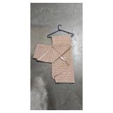 Assorted Sonoma Pillow and 3 Linens Including Yellow Geometric, Brown Stripe, and Blue Patterns